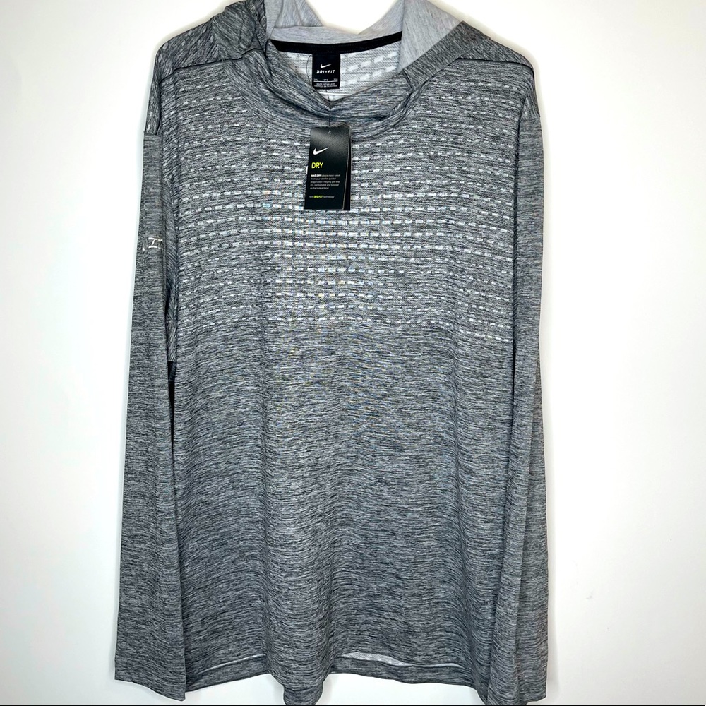 3XL Nike Dri-Fit Light Weight Silver-Heather Gray LS Jazz Hoodie (NWT)